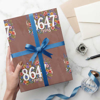 86 47 Floral Boho Style Wrapping Paper Roll Subtle FDT