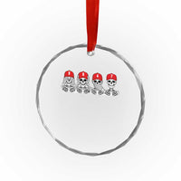 86 47 Subtle Anti FDT Crystal Glass Ornament Funny Skeleton Wearing Hat Sarcastic Political
