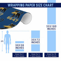 8647 Black Cat Golden Hair Prey Wrapping Paper Roll Funny Coded Political Satire