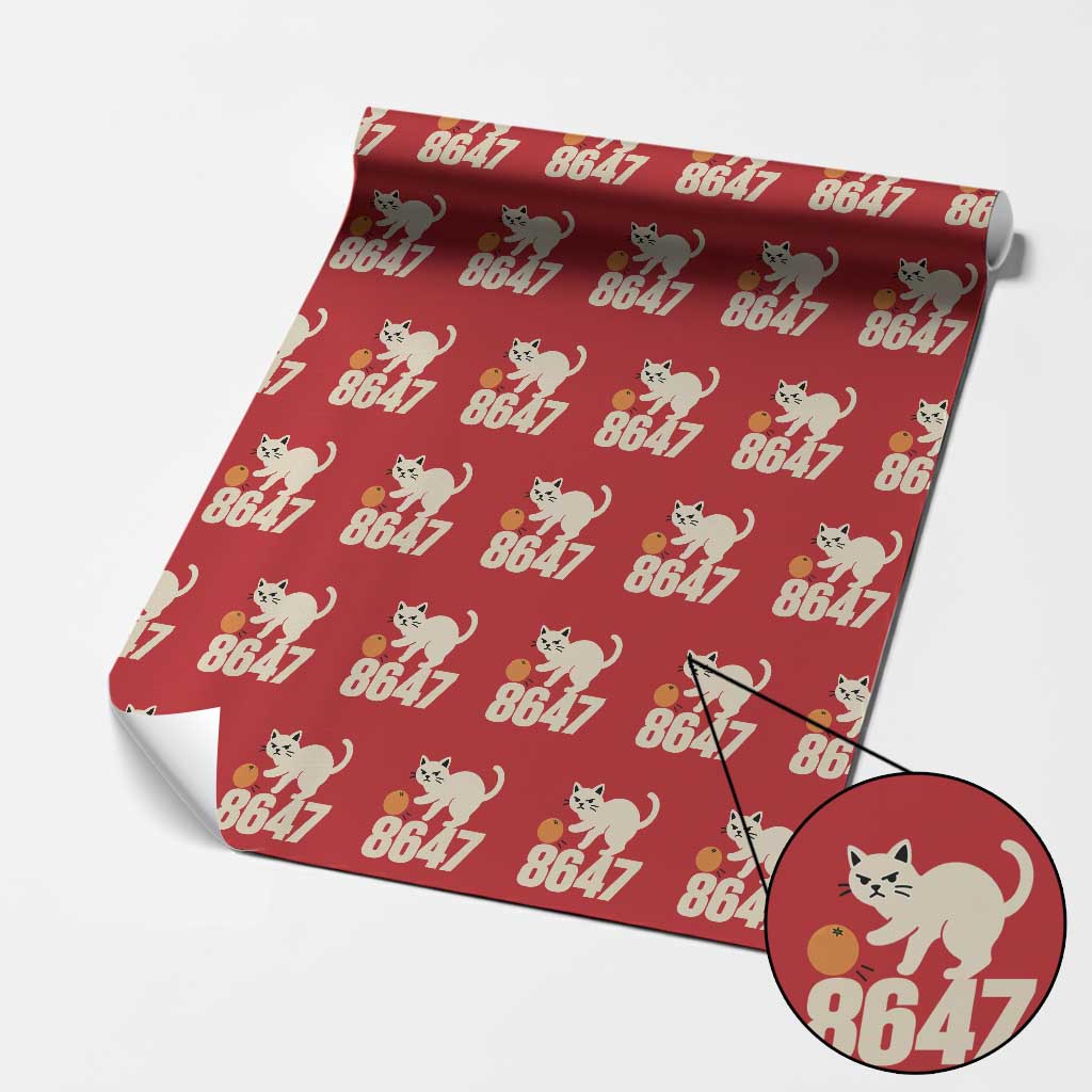 8647 FDT Wrapping Paper Roll Funny Cat Political Meme