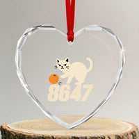 8647 FDT Heart Crystal Glass Ornament Funny Cat Political Meme