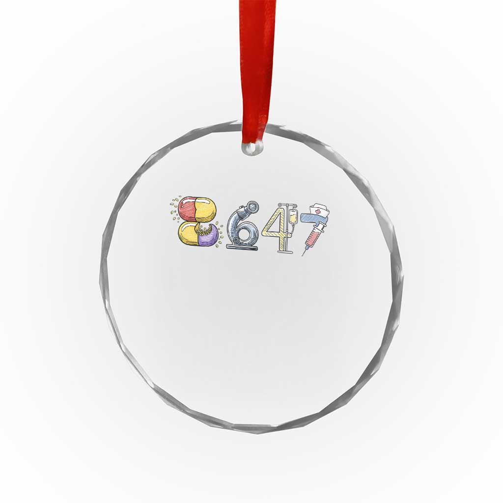 8647 Medical Professions Resist Graphic Crystal Glass Ornament Healthcare Worker Freedom