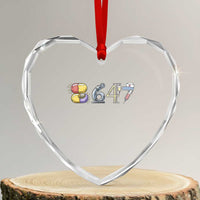 8647 Medical Professions Resist Graphic Heart Crystal Glass Ornament Healthcare Worker Freedom