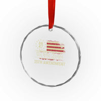 8647 Resist 25th Amendment Crystal Glass Ornament Vintage American Flag