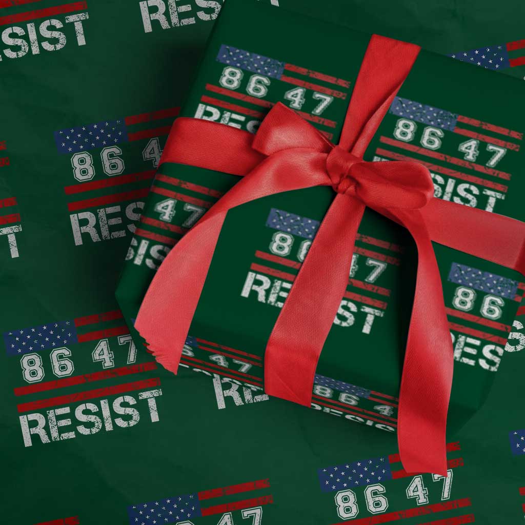 8647 Resist Wrapping Paper Roll Retro Social Justice American Flag - Wonder Print Shop