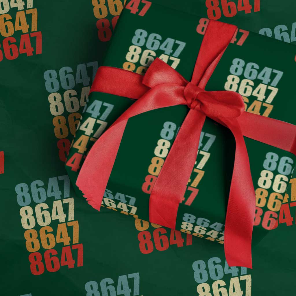 8647 Retro Vintage Color Palette Wrapping Paper Roll Minimalist Coded Political Satire