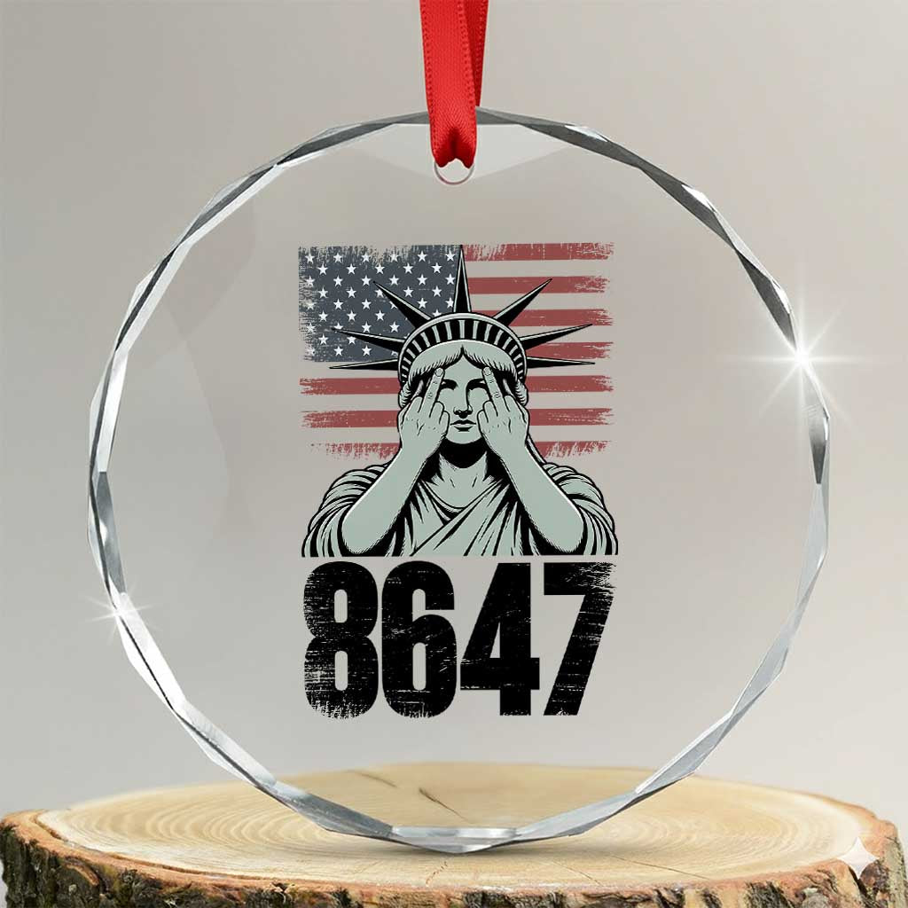 8647 Statue Of Liberty Crystal Glass Ornament Political Satire Protest Poster Graphic