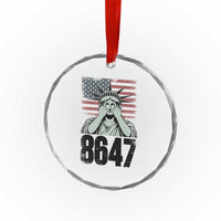8647 Statue Of Liberty Crystal Glass Ornament Political Satire Protest Poster Graphic