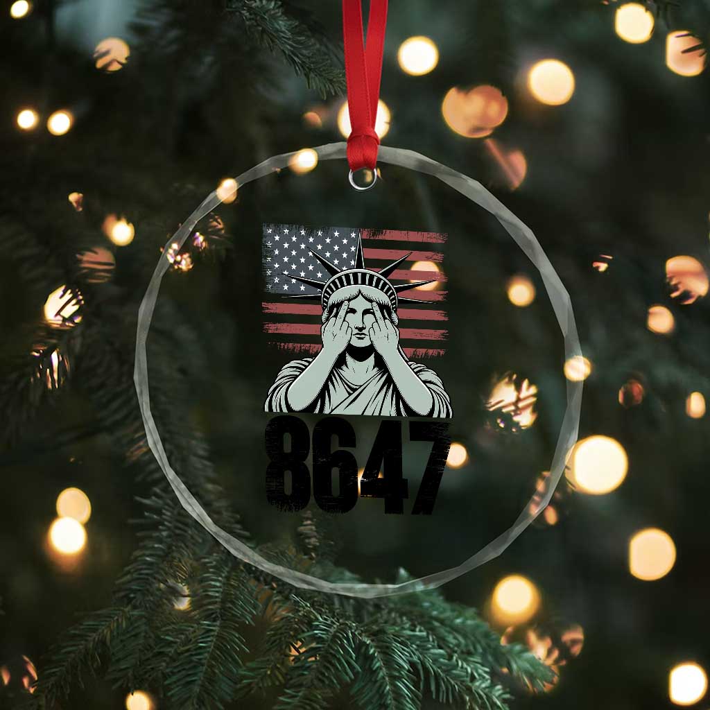 8647 Statue Of Liberty Crystal Glass Ornament Political Satire Protest Poster Graphic