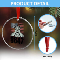 8647 Statue Of Liberty Crystal Glass Ornament Political Satire Protest Poster Graphic