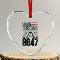 8647 Statue Of Liberty Heart Crystal Glass Ornament Political Satire Protest Poster Graphic