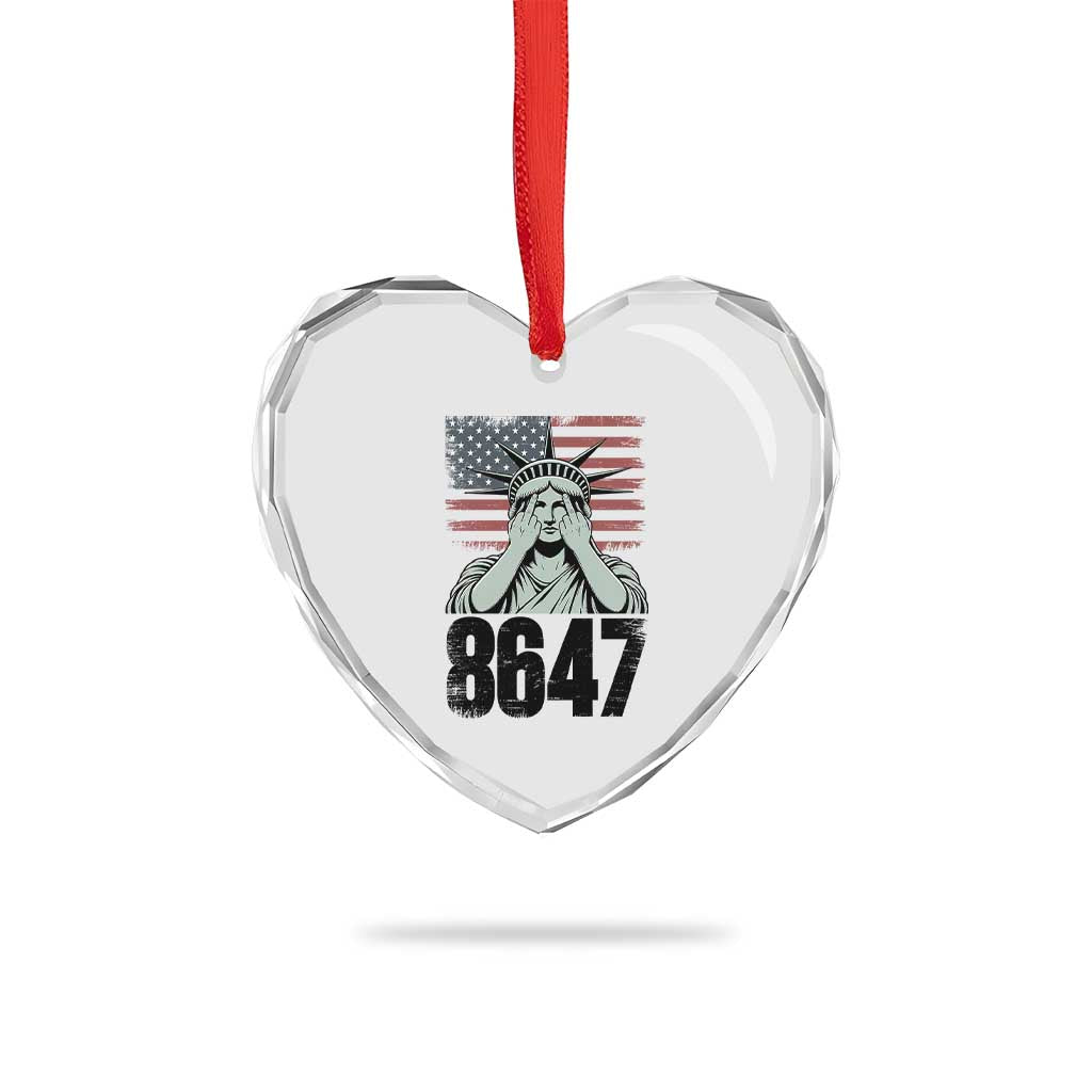 8647 Statue Of Liberty Heart Crystal Glass Ornament Political Satire Protest Poster Graphic