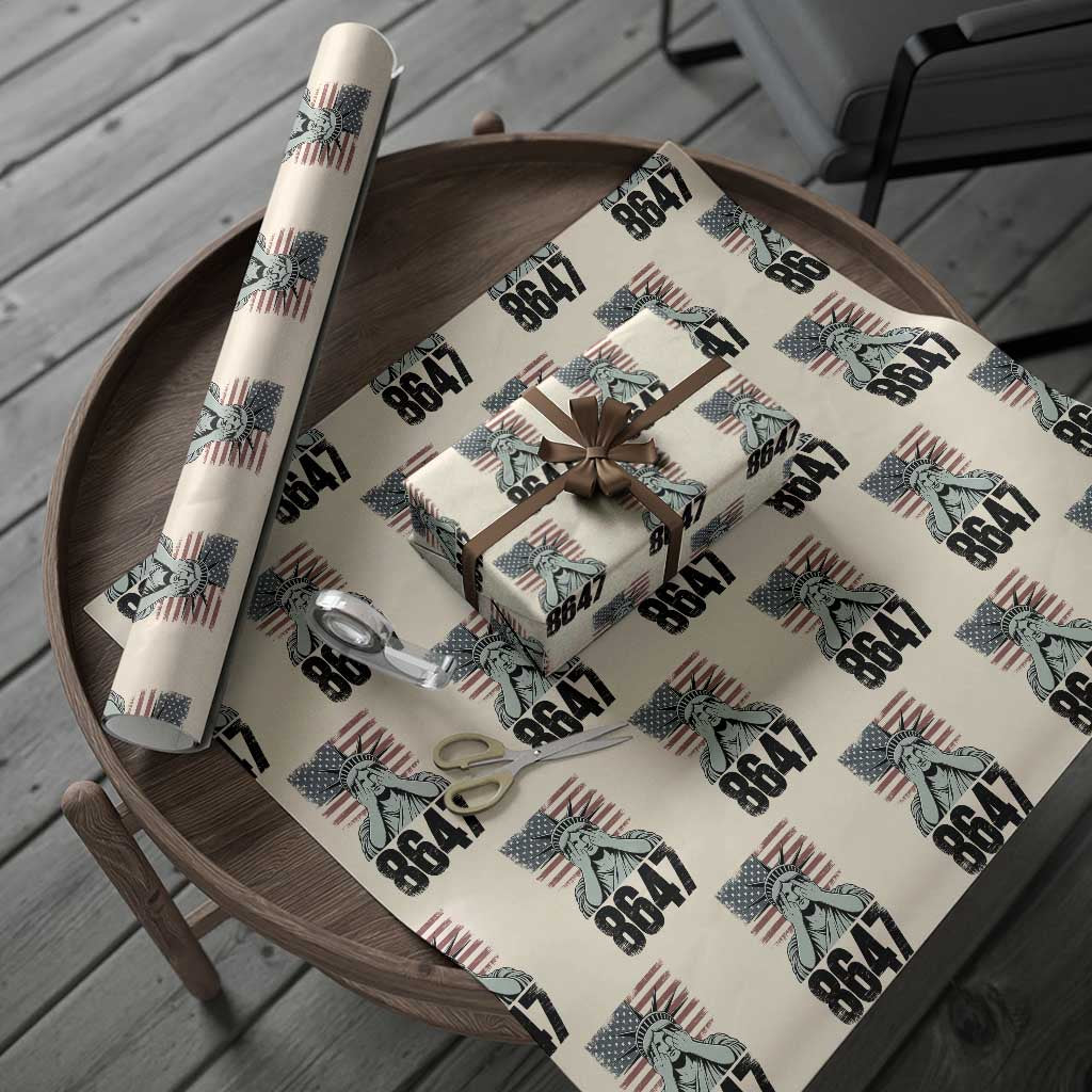 8647 Statue Of Liberty Wrapping Paper Roll Political Satire Protest Poster Graphic