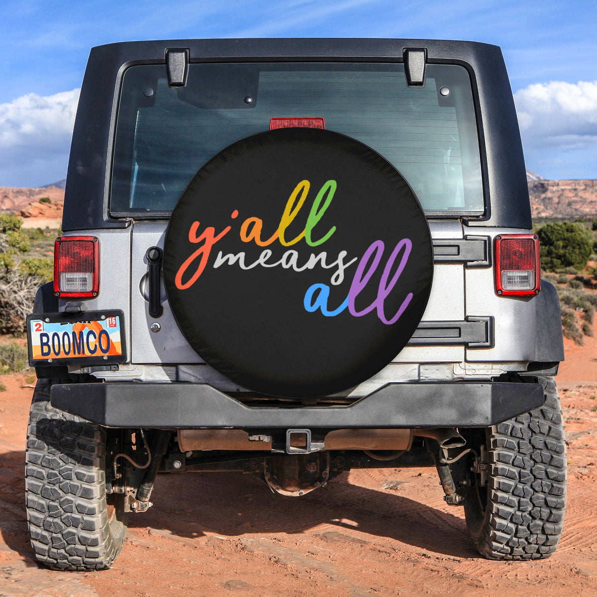 LGBT Tire Covers - Y'all Means All Spare Tire Cover NO.22 LT8 - Wonder Print Shop