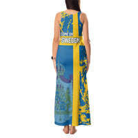 Sweden Football Tank Maxi Dress Come On Sverige 2023 World Cup - Wonder Print Shop