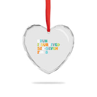 8th Birthday Heart Crystal Glass Ornament Im 8 Year Old Six Seven Bruh I Survived 67