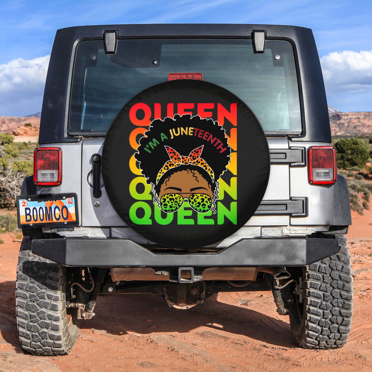 African Tire Covers - Juneteenth Spare Tire Cover I'm A Juneteenth Messy Bun NO.9 LT8 - Wonder Print Shop
