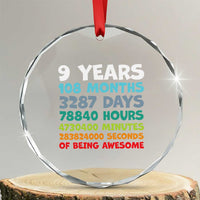 9 Year Old Bday Crystal Glass Ornament Son Boy 9yr 9th Birthday Gifts