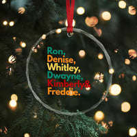 90s Black Sitcom HBCU Culture Tribute Crystal Glass Ornament Ron Denise Whitley Dwayne Kimberly Freddie