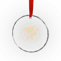 90s Y2K Scary Cat Crystal Glass Ornament Scared Under Starry Tail Cat Playing Guitar - Wonder Print Shop