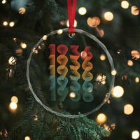 90th Birthday Crystal Glass Ornament Vintage 1936 Retro 90 Years Old Birthday