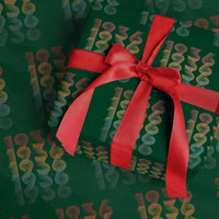 90th Birthday Wrapping Paper Roll Vintage 1936 Retro 90 Years Old Birthday