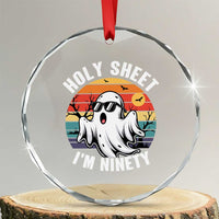 90th Birthday Halloween Ghost Crystal Glass Ornament Holy Sheet I'm Ninety