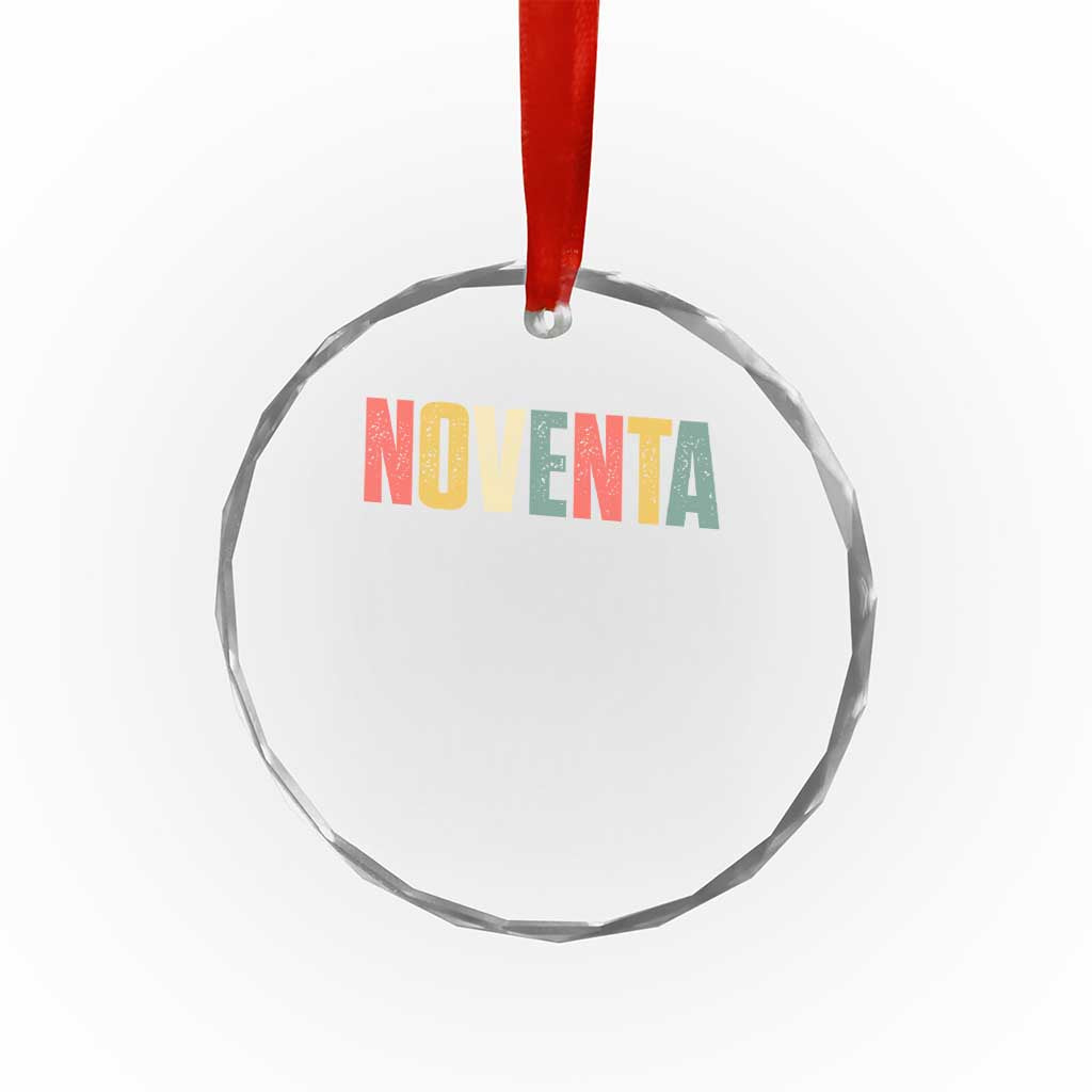 90th Birthday Noventa Crystal Glass Ornament Spanish Mexican 90 Years Old Bday