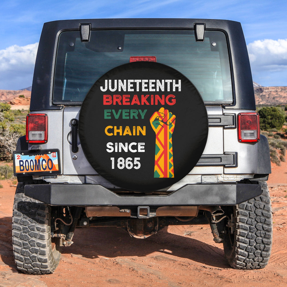 African Tire Covers - Juneteenth Spare Tire Cover Breaking Every Chain Since 1865 NO.91 LT8 - Wonder Print Shop
