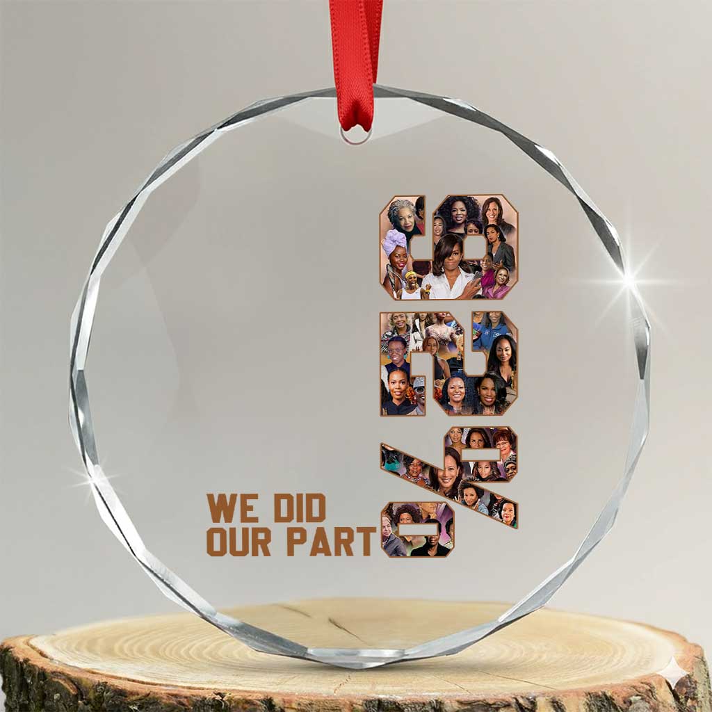 92 Percent Black Woman Power Crystal Glass Ornament 92 Percent Melanin Girls - Wonder Print Shop