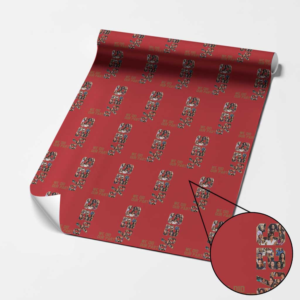 92 Percent Black Woman Power Wrapping Paper Roll 92 Percent Melanin Girls - Wonder Print Shop
