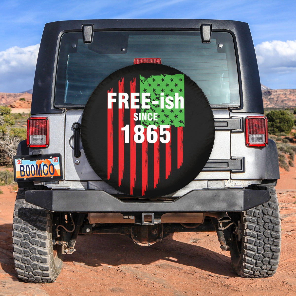 African Tire Covers - Juneteenth Spare Tire Cover Free-ish Since 1865 NO.93 LT8 - Wonder Print Shop