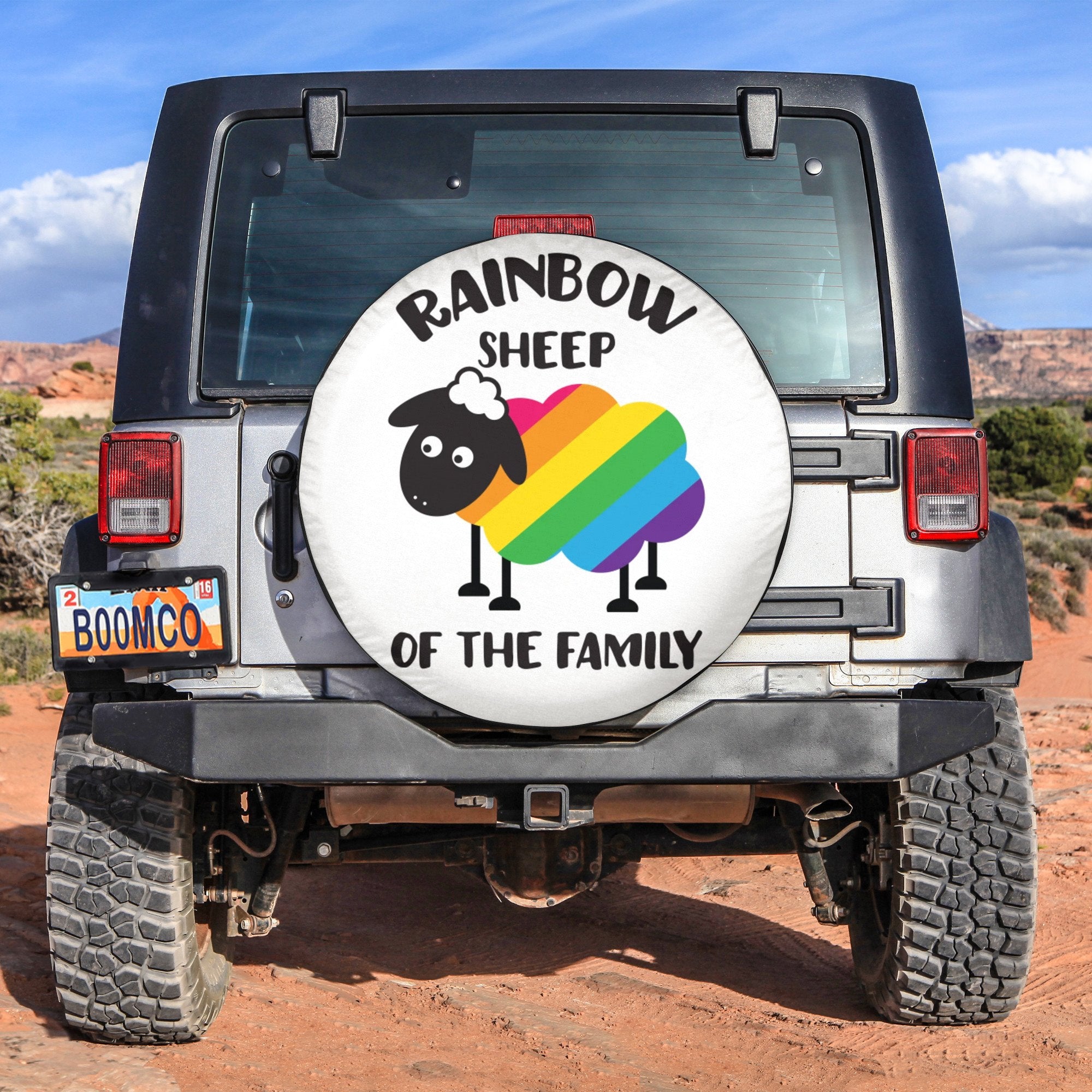 LGBT Tire Covers - Rainbow Sheep Of The Family Pride Spare Tire Cover NO.28 LT8 - Wonder Print Shop