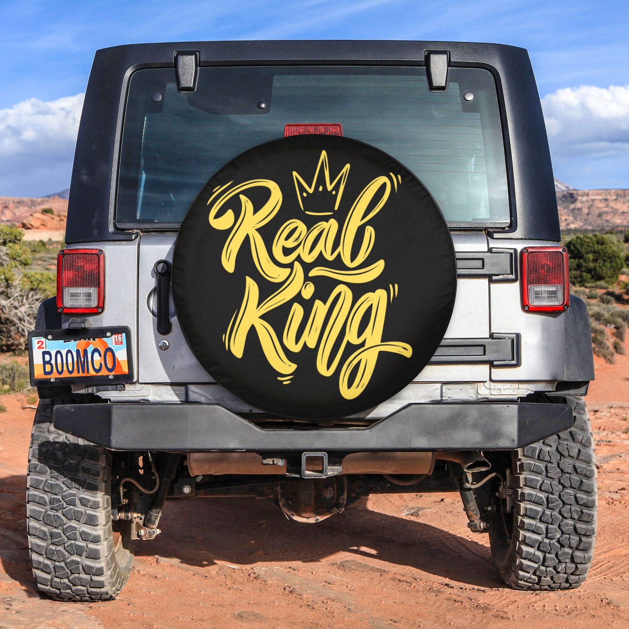 Father's Day Tire Covers - Real King Spare Tire Cover NO.95 LT8 - Wonder Print Shop
