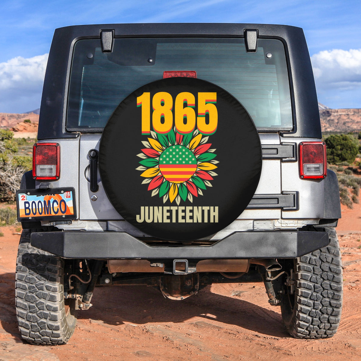 African Tire Covers - Juneteenth Spare Tire Cover 1865 Sunflower Juneteenth NO.99 LT8 - Wonder Print Shop