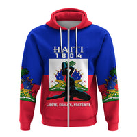 Custom Haiti Hoodie Negre Marron With Haitian Flag - Wonder Print Shop