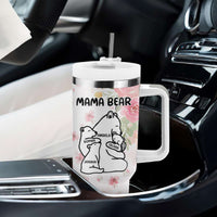 Custom Mother's Day Tumbler With Handle Mama Bear With Cubs | Wonder Print Shop
