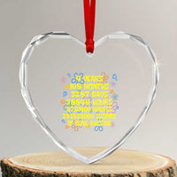 9th Birthday Gifts Heart Crystal Glass Ornament Flowers Girl Son Boy 9yr 9 Year Old Bday