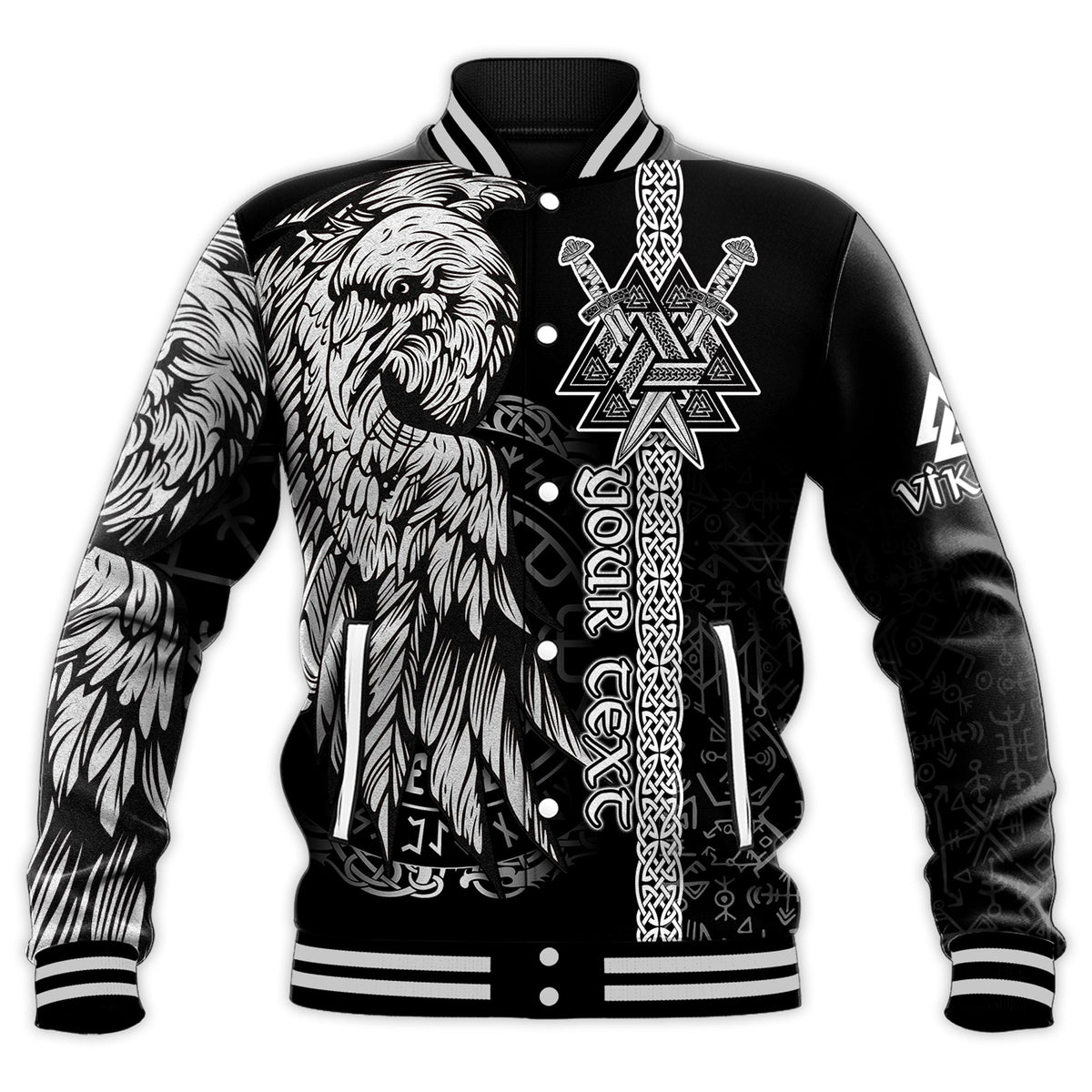custom-viking-baseball-jacket-valknut-raven-symbol-celtic-vegvisir-black-color