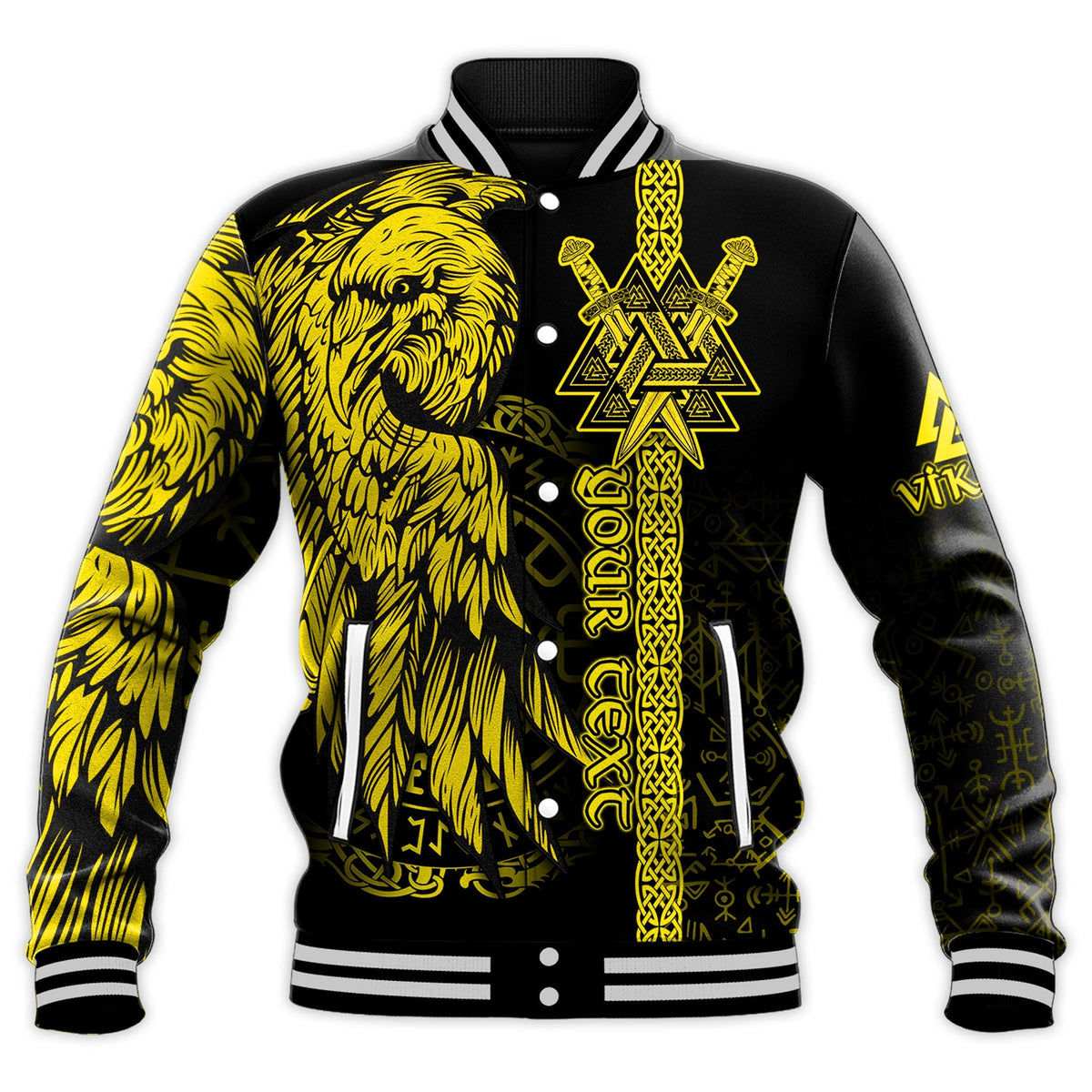 custom-viking-baseball-jacket-valknut-raven-symbol-celtic-vegvisir-yellow-color