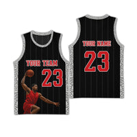 Custom Photo Black Cement Elephant Print Basketball Jersey - Wonder Print Shop