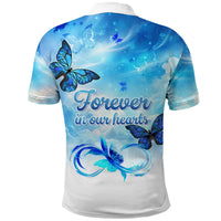 Custom Photo Memorial Polo Shirt – In Loving Memory Your Wings Were Ready But Our Hearts Were Not CTM15