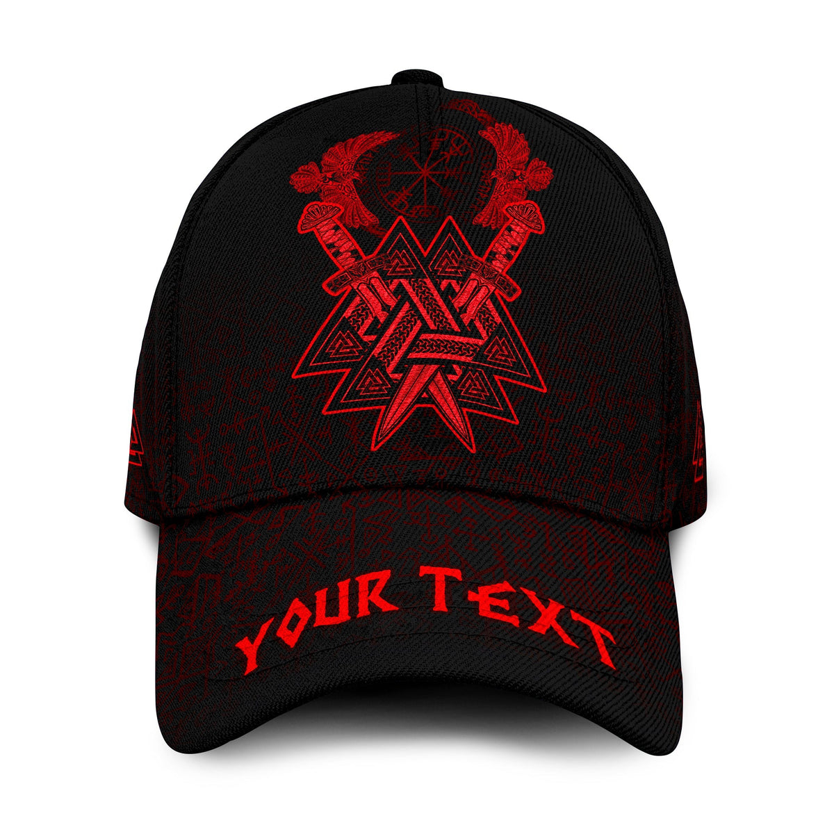 custom-viking-classic-cap-valknut-raven-symbol-celtic-vegvisir-red-color