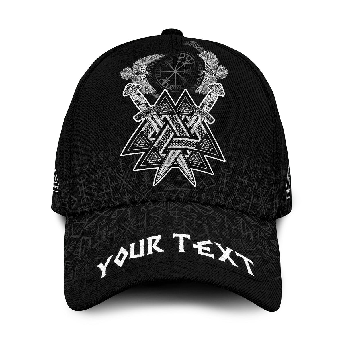 custom-viking-classic-cap-valknut-raven-symbol-celtic-vegvisir-black-color