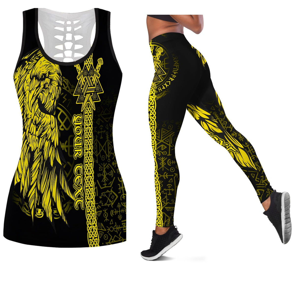 custom-viking-combo-hollow-tank-top-and-leggings-valknut-raven-symbol-celtic-vegvisir-yellow-color