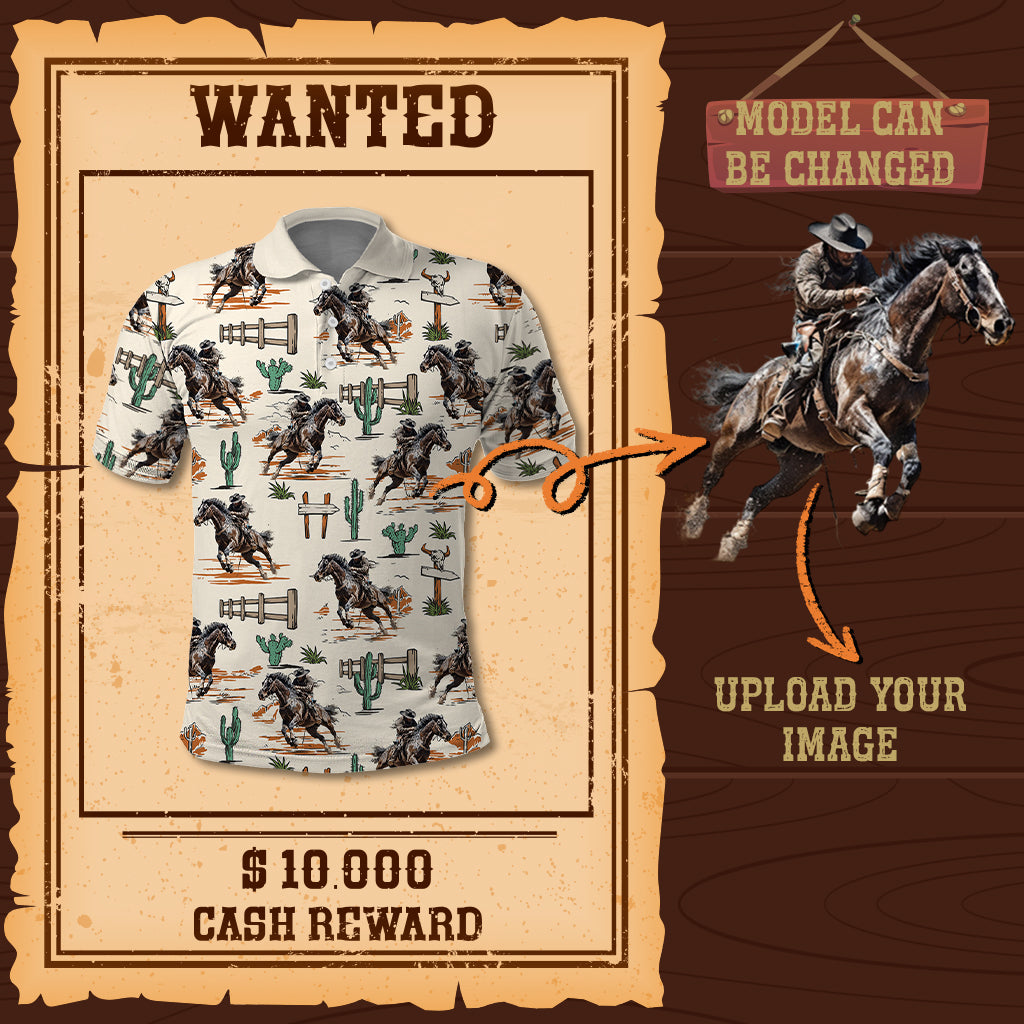 Custom Image Wild West Cowboy Culture Polo Shirt