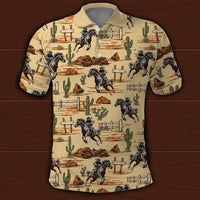 Custom Image Wild West Cowboy Culture Polo Shirt