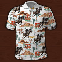 Custom Image Wild West Cowboy Culture Polo Shirt