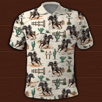 Custom Image Wild West Cowboy Culture Polo Shirt