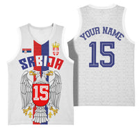 Custom Photo Serbia Basketball Jersey Coat Of Arms Srbija Eagle